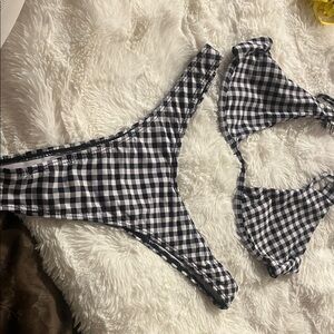 Gingham Checkered Bikini Set
